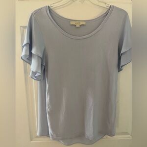 Baby blue soft LOFT blouse